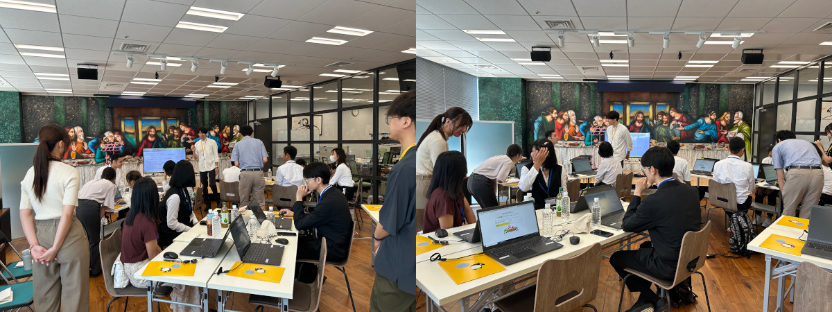 2024年8月6日メディアファイブ株式会社で開催された1day仕事体験の様子(福岡オフィス)