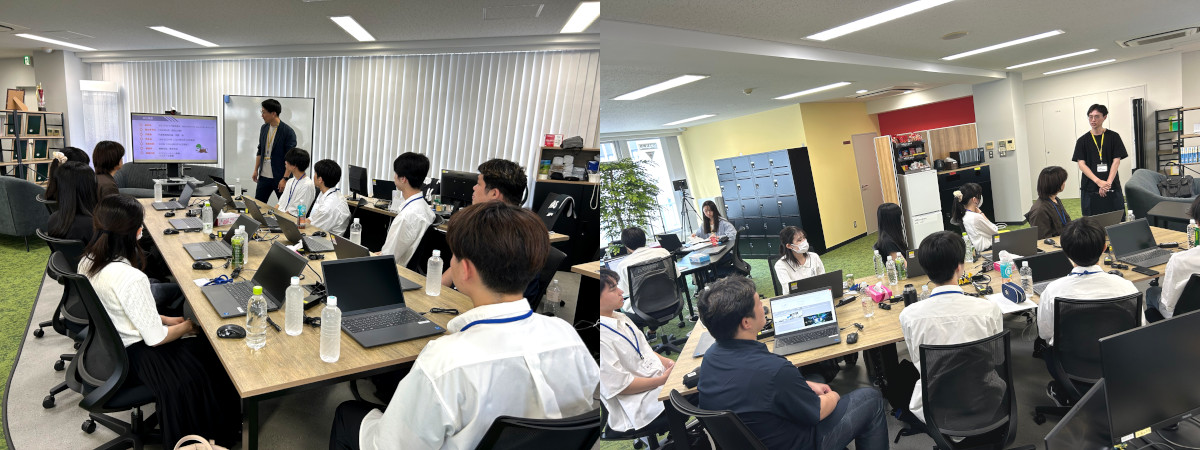 2024年8月8日メディアファイブ株式会社で開催された1day仕事体験の様子(東京オフィス)